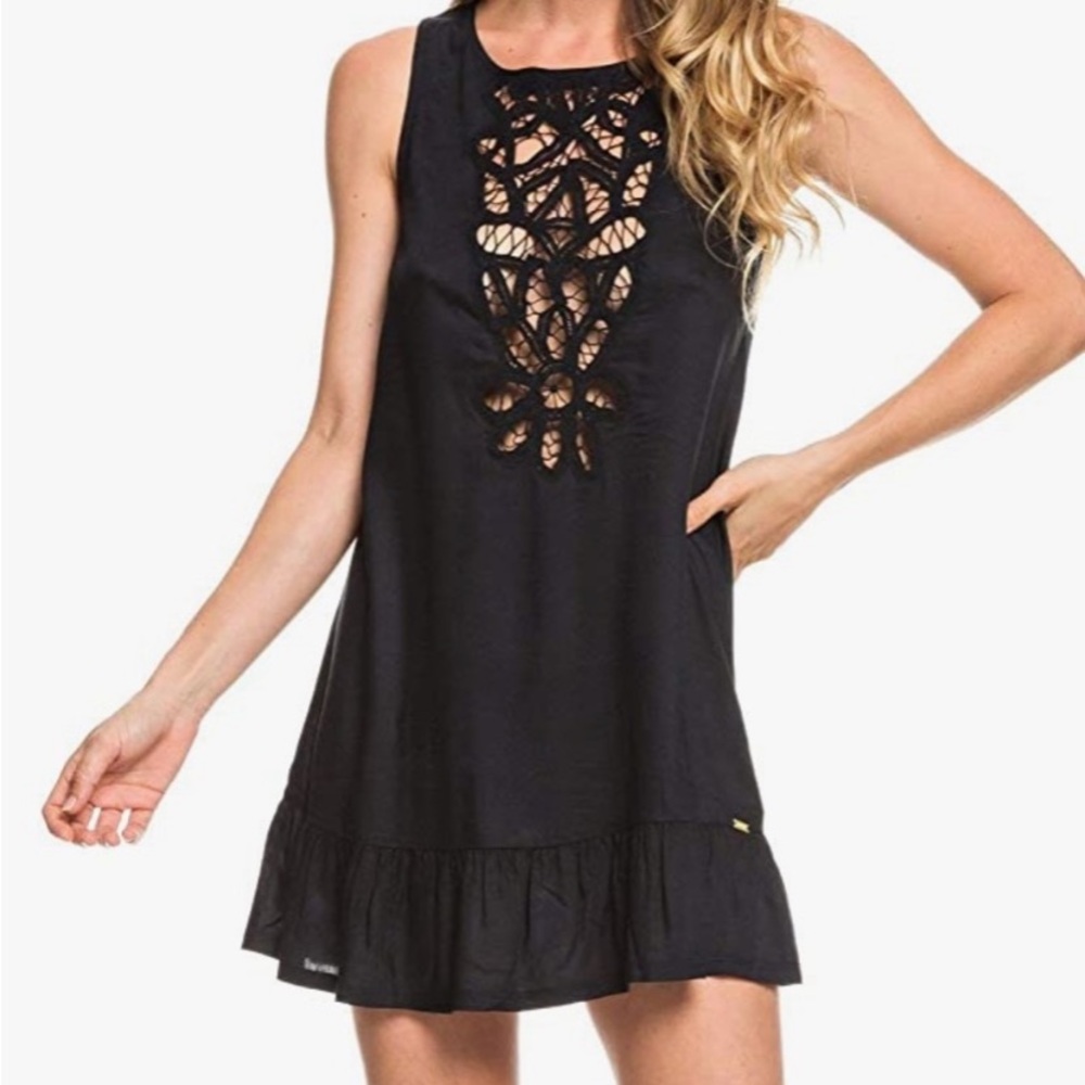 Gorgeous black Roxy Light viscose tank cover-up